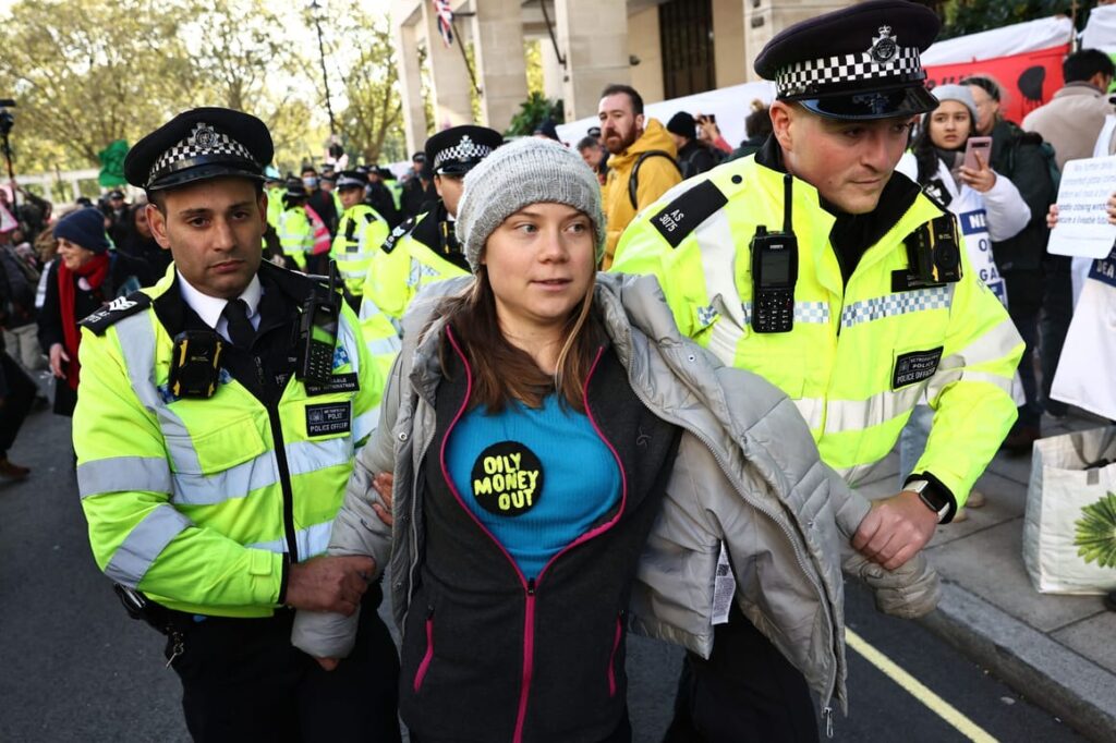 Greta Thunberg Detained by Police at London Climate Protest