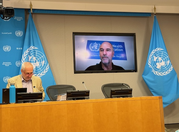 WHO Rep for Gaza Rik Peeperkorn virtual briefing in NYC NH